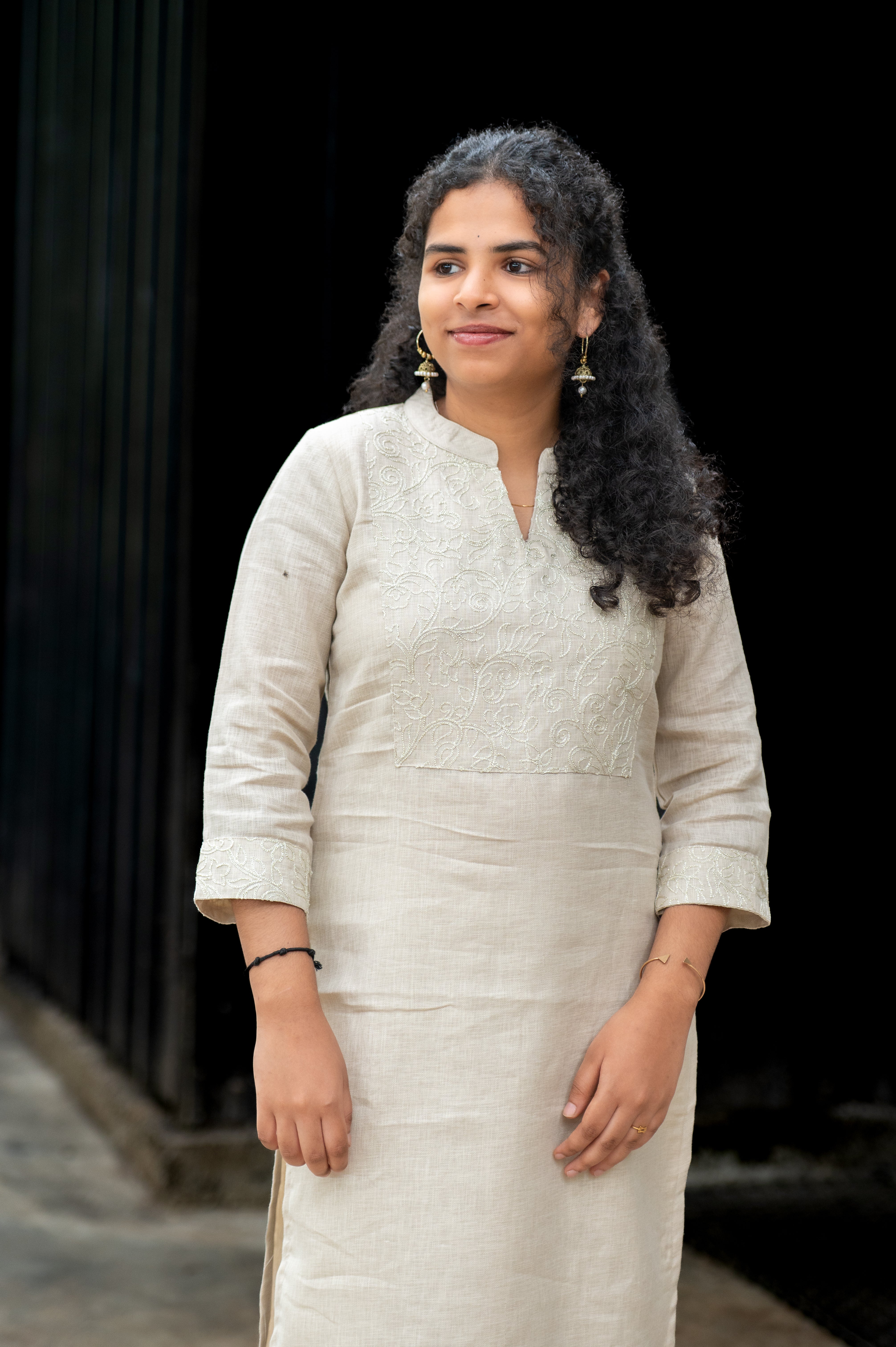 ✨Ivory Grace Embroidered Kurti