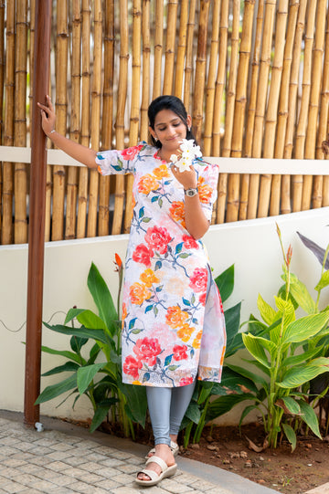 🍥Floral Grace Kurti