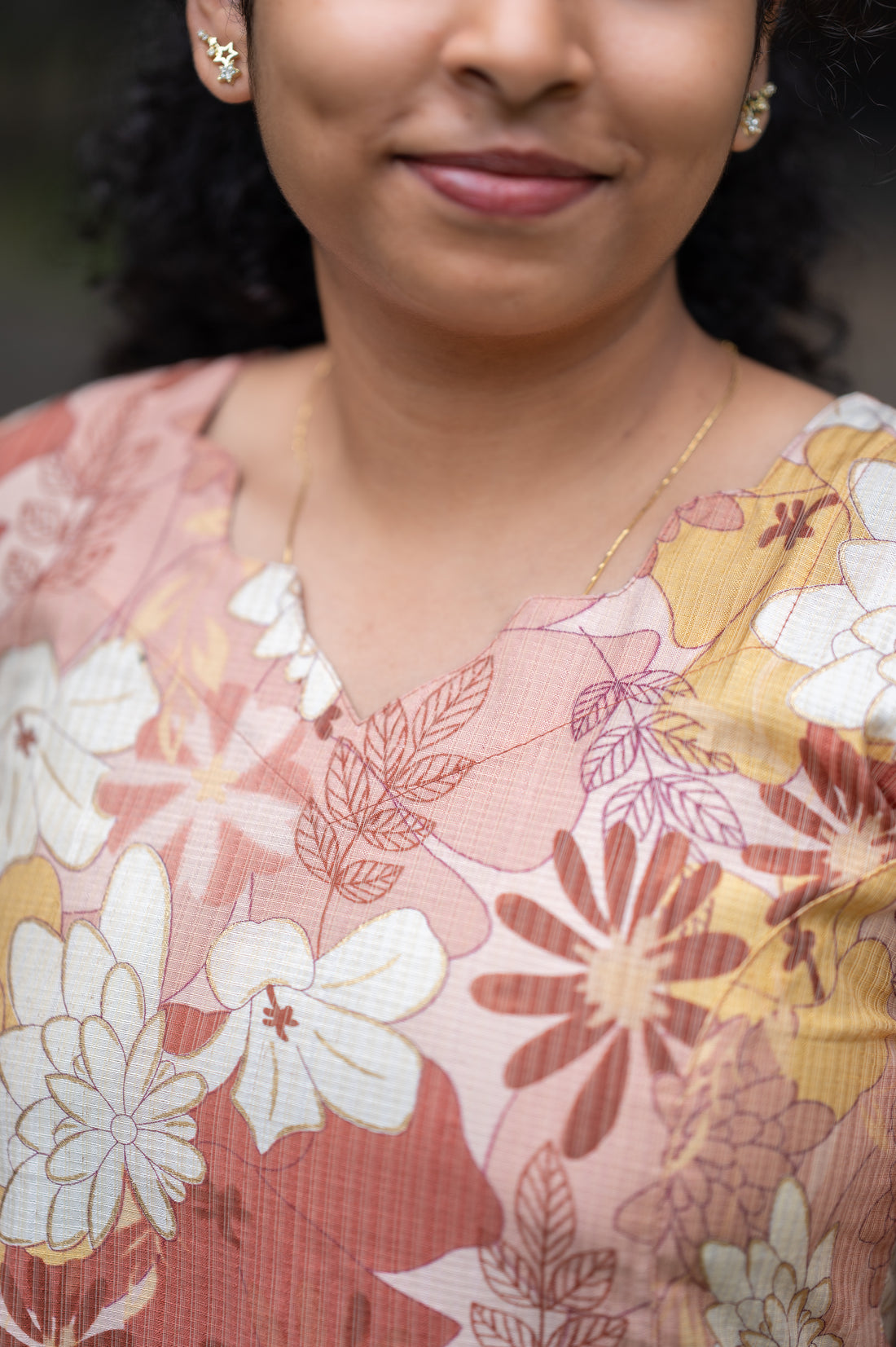🐿️charming copper Blossom Kurti