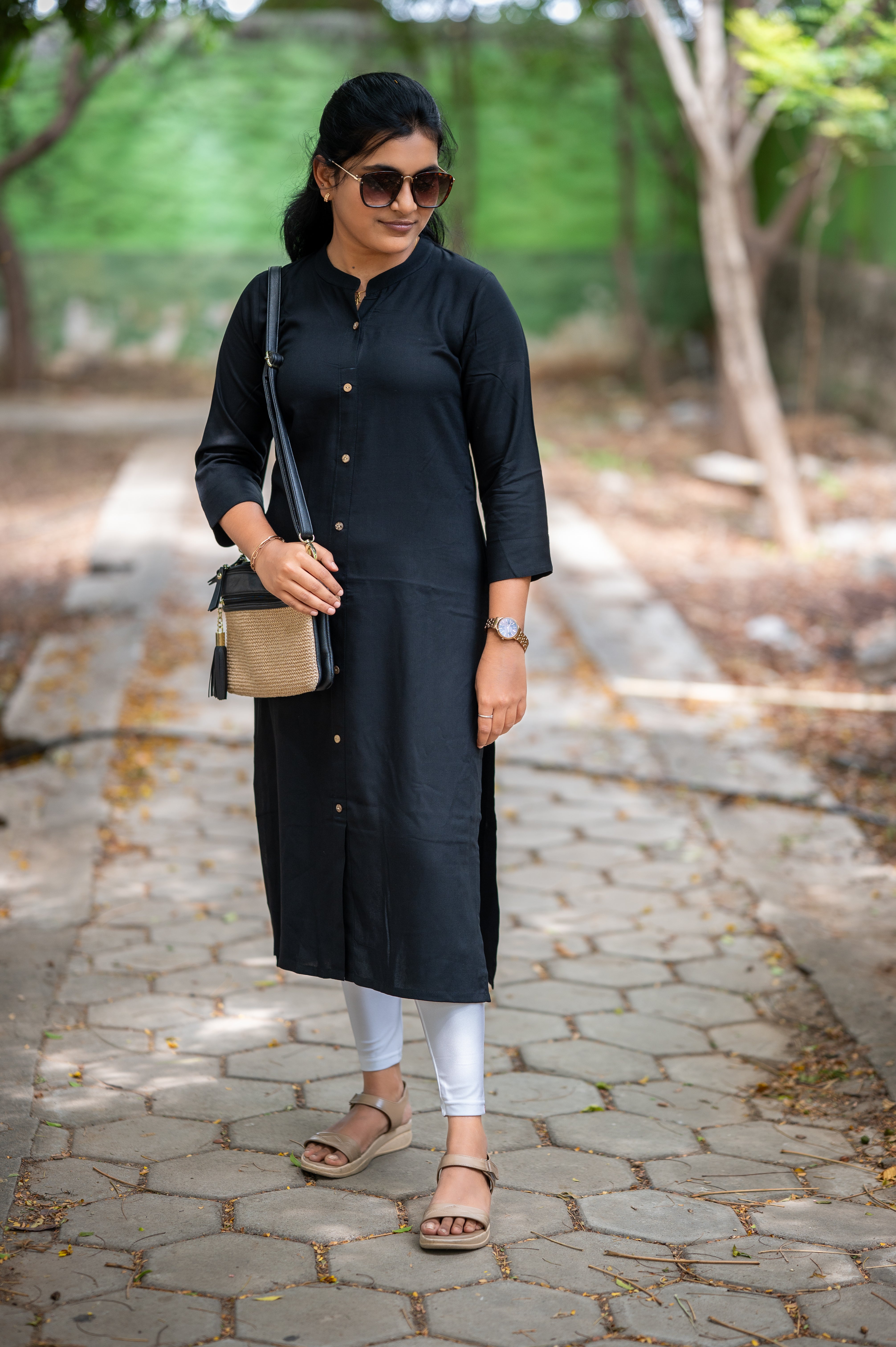 "🖤Classic Black Straight Kurti "