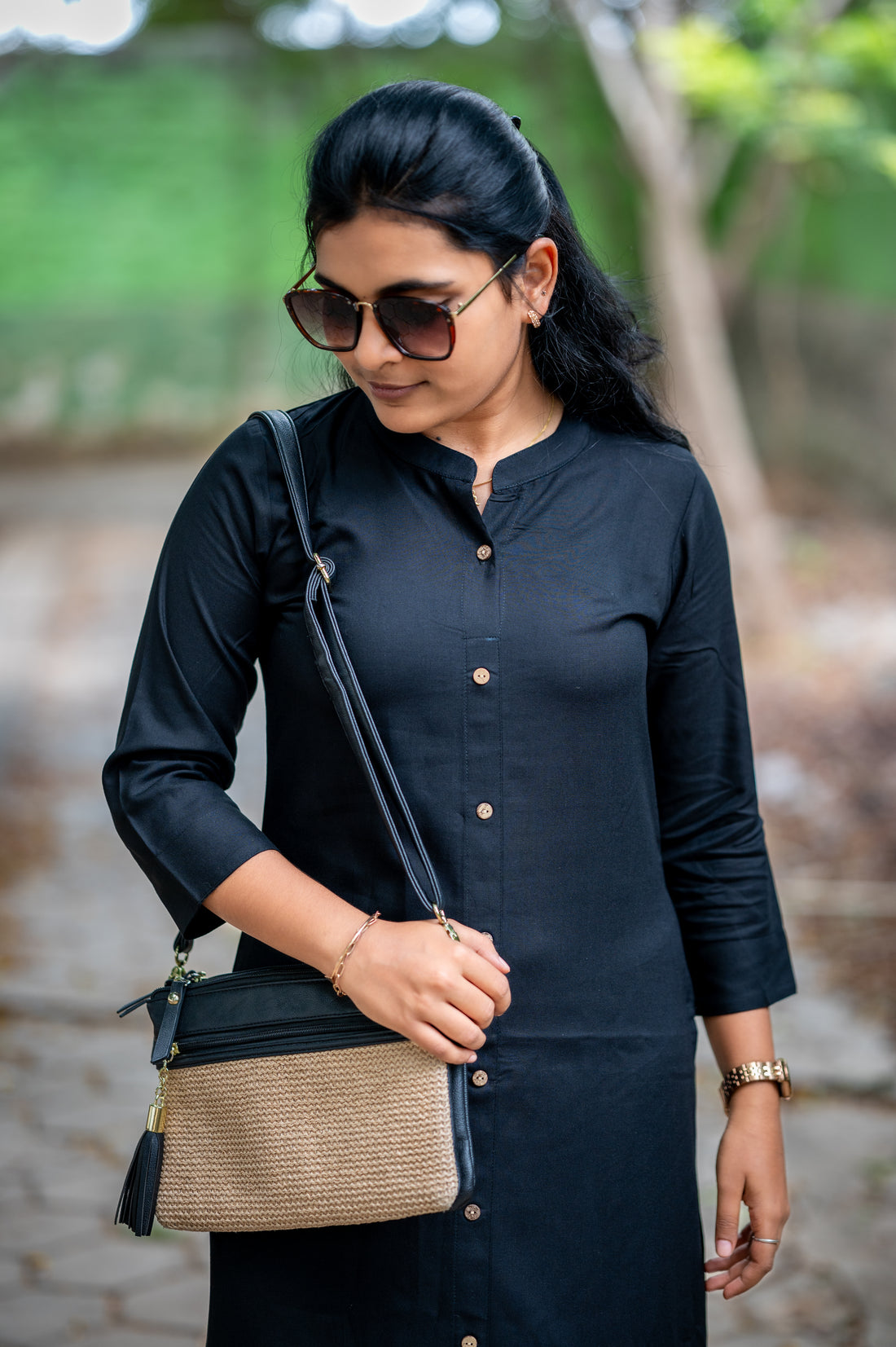 "🖤Classic Black Straight Kurti "