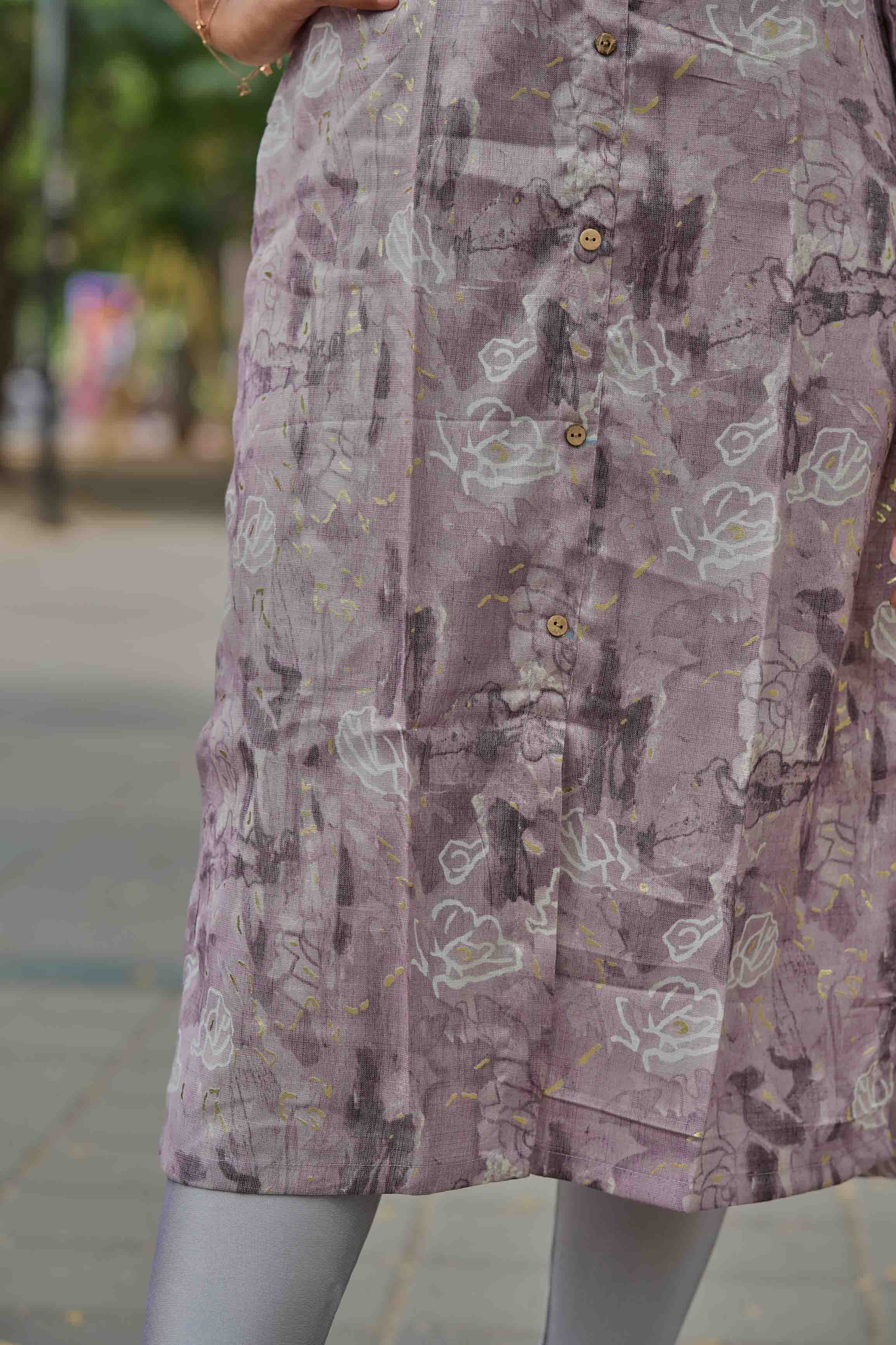 ๐ ''Purple Bloom Kurti'