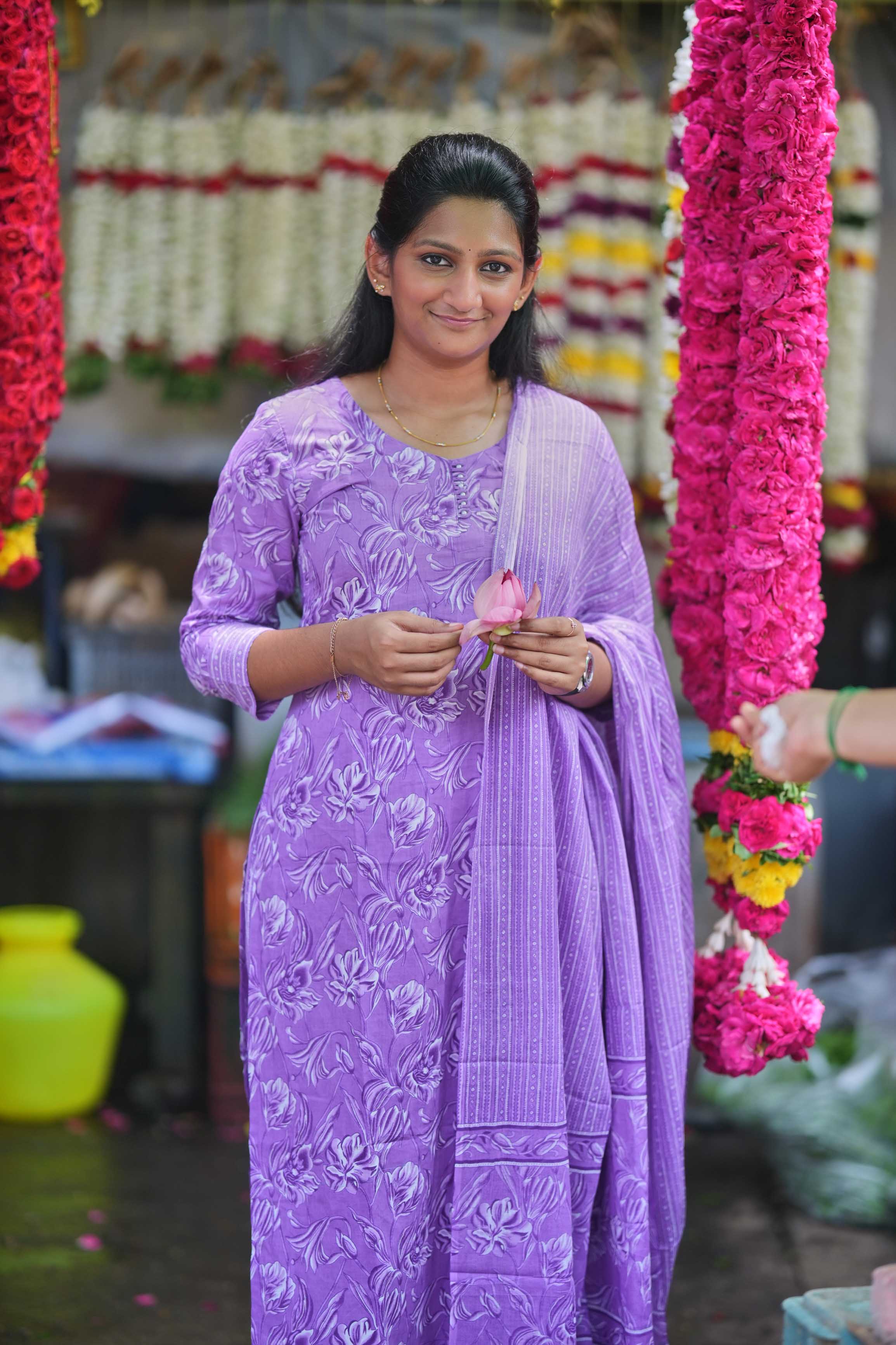 "🫧Lavender Charm Kurti Set"