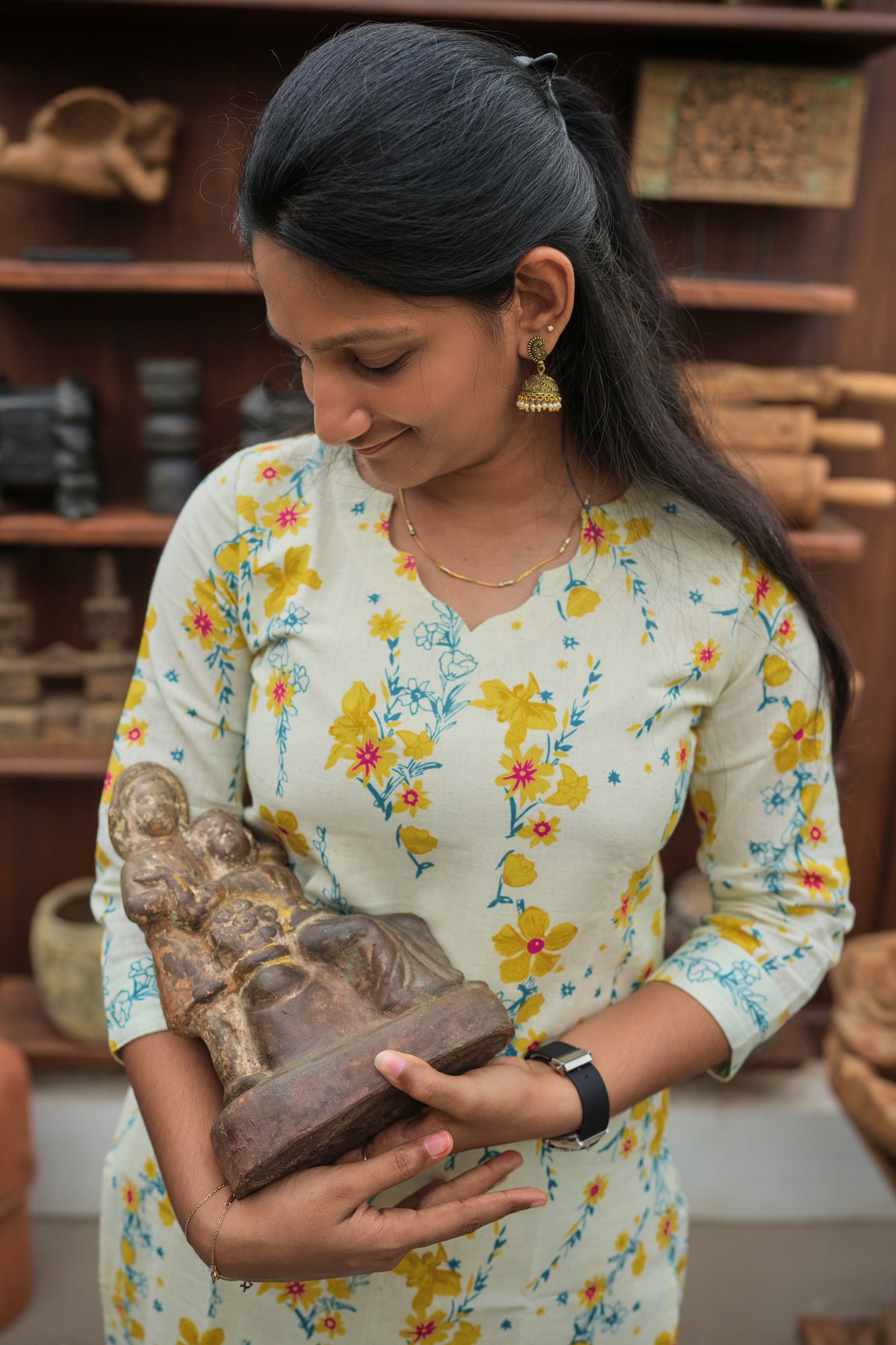 "🌼Sunlit Bloom Cotton Kurti set"