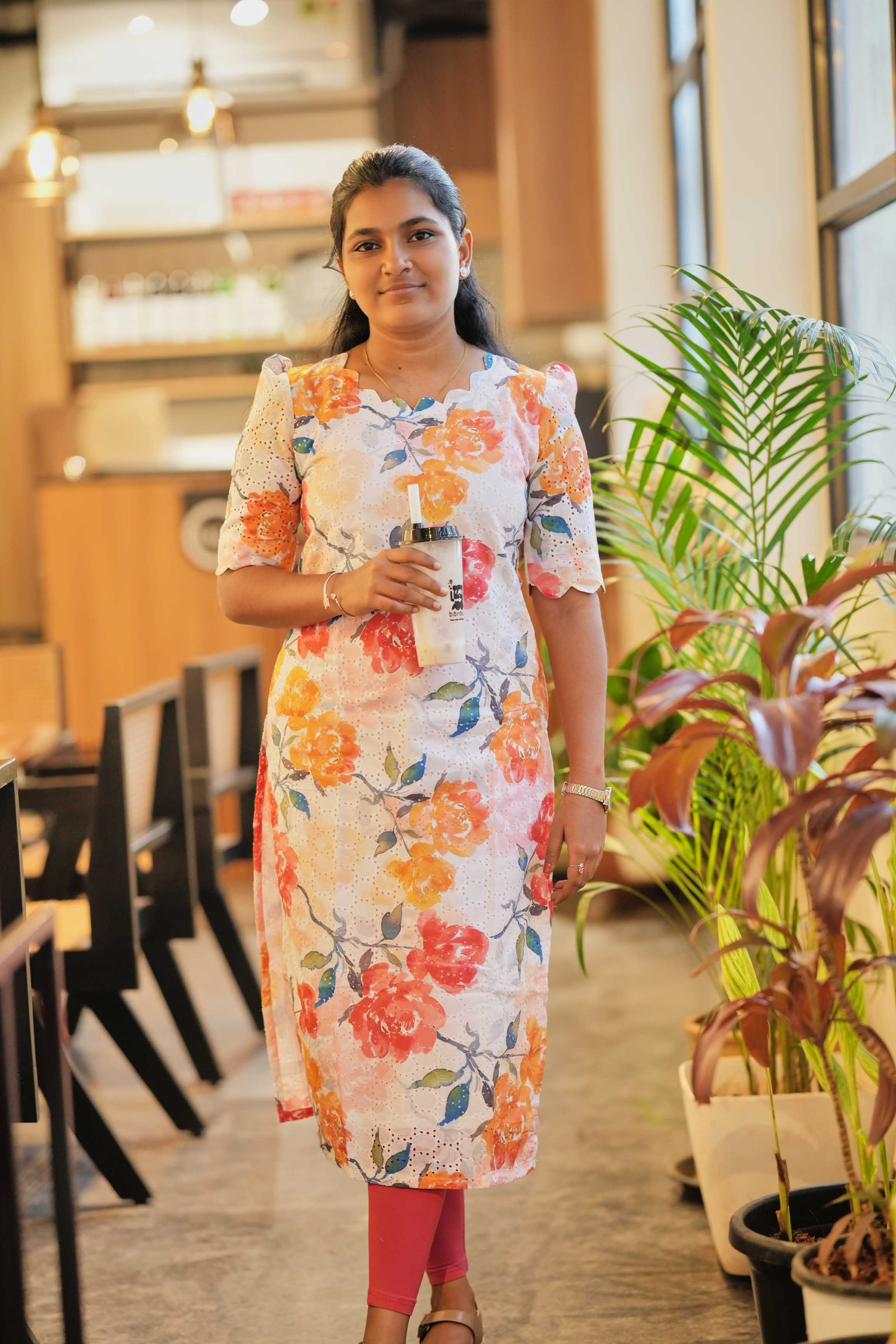 ''🧡Tropical Blossom Kurti 