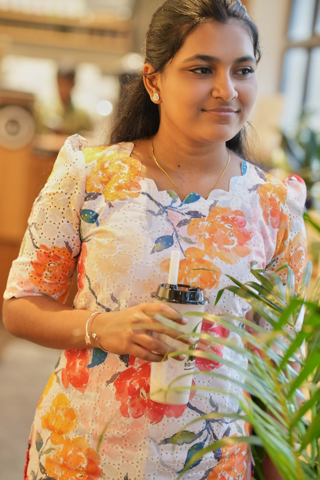''🧡Tropical Blossom Kurti 