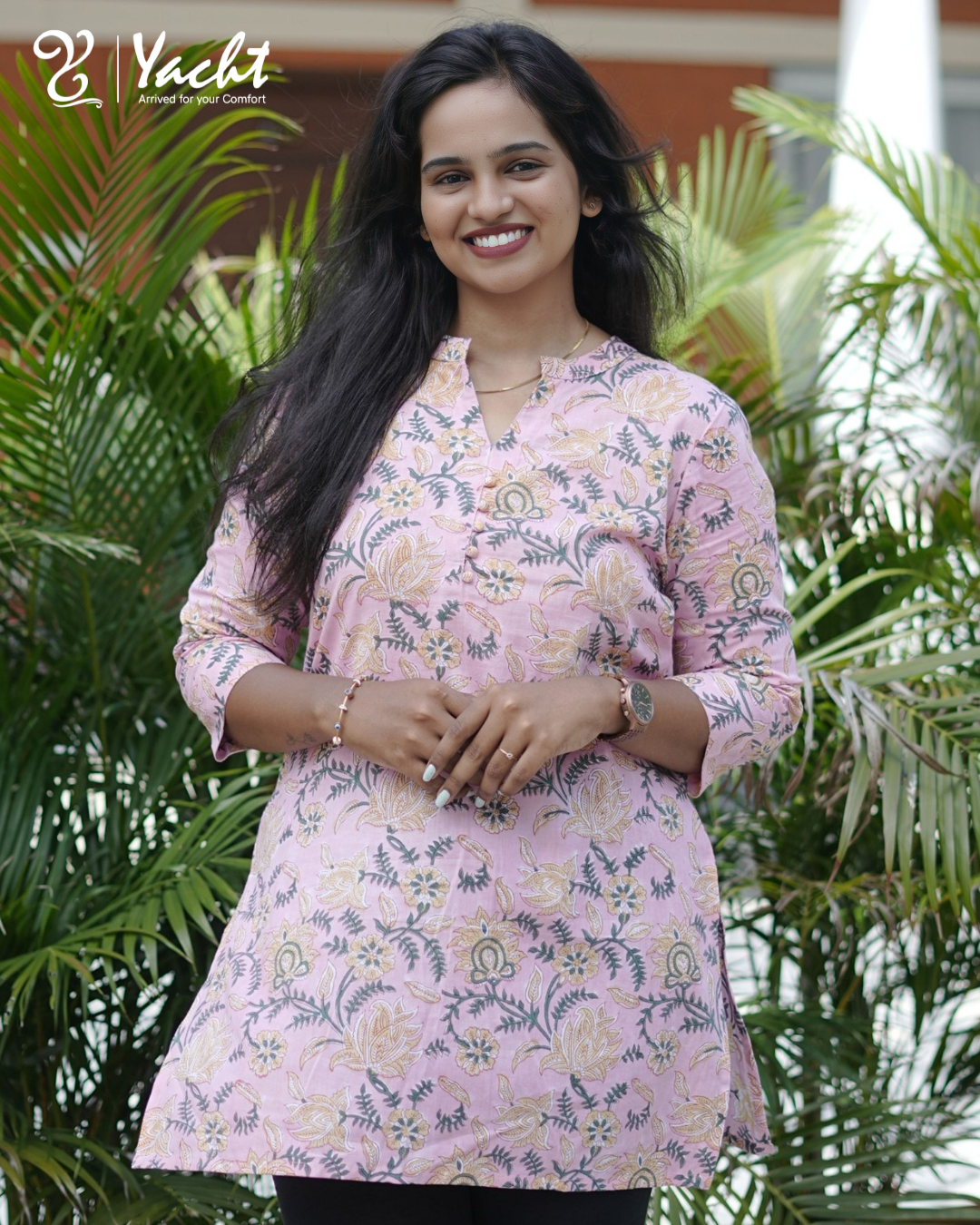 🌸 Blush Bloom Straight Kurti 🌸