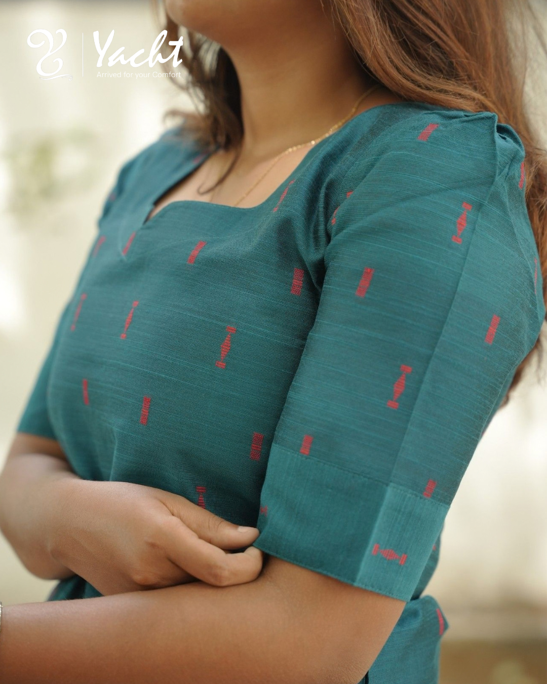 💙 Ramar Blue Raw Silk Kurti