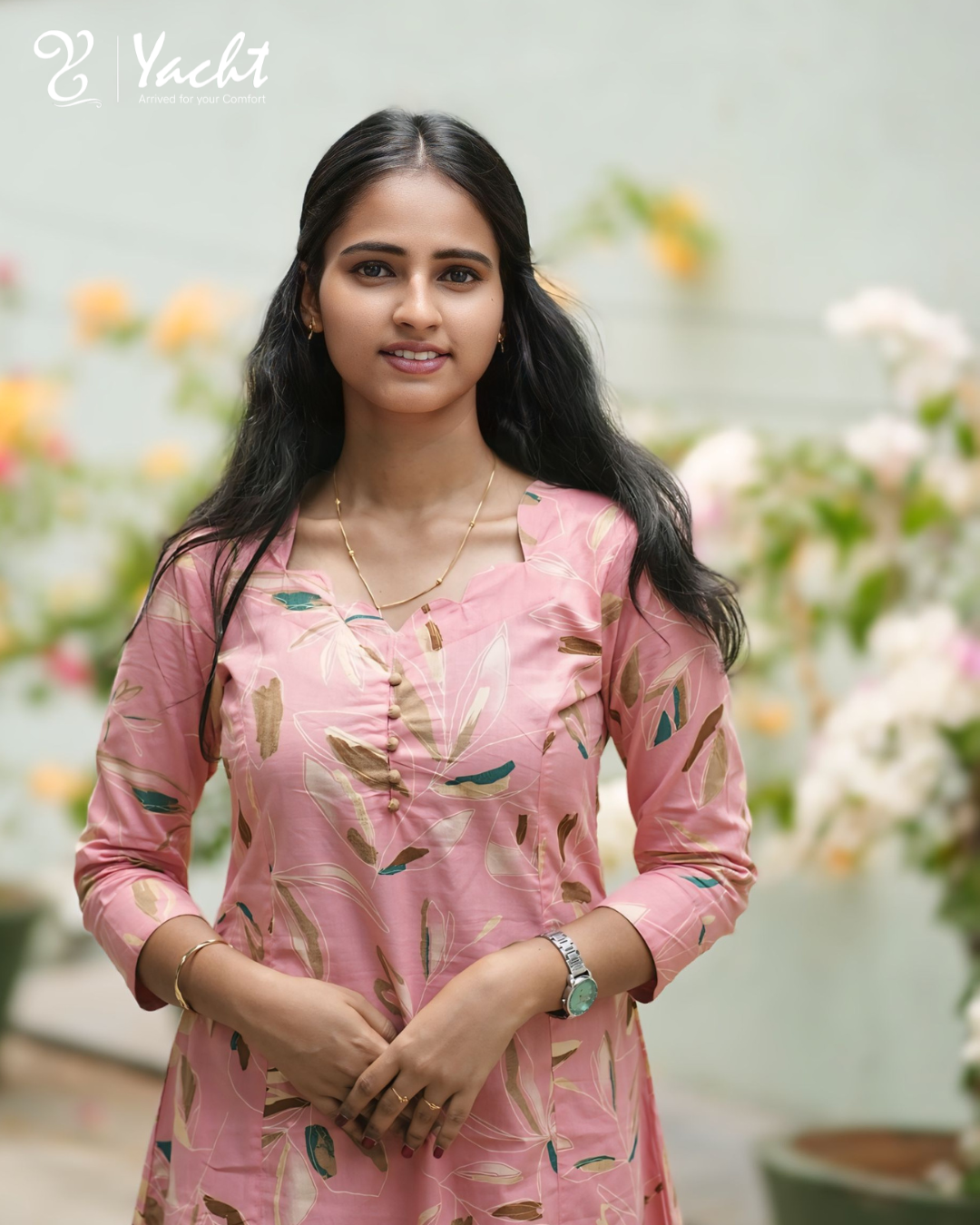 ✨ Blush Petal Grace Kurti