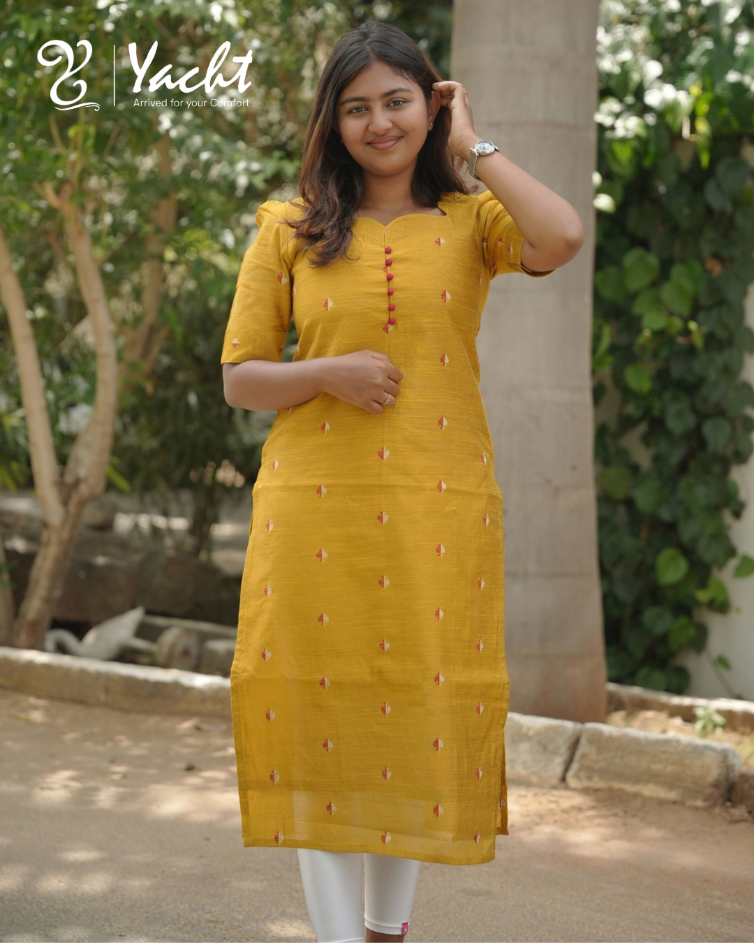 ✨ Mustard Raw Silk Straight Kurti