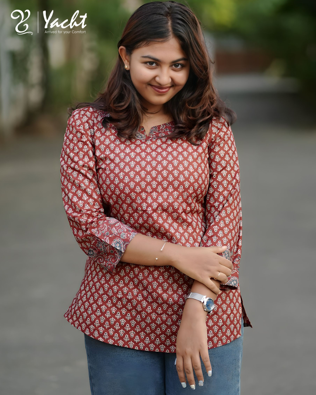 ✨ Ruby Blossom Elegance Kurti