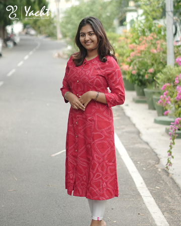 ❤️ Ruby Waves Straight Kurti ❤️
