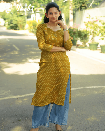 Honey Bloom Straight Kurti