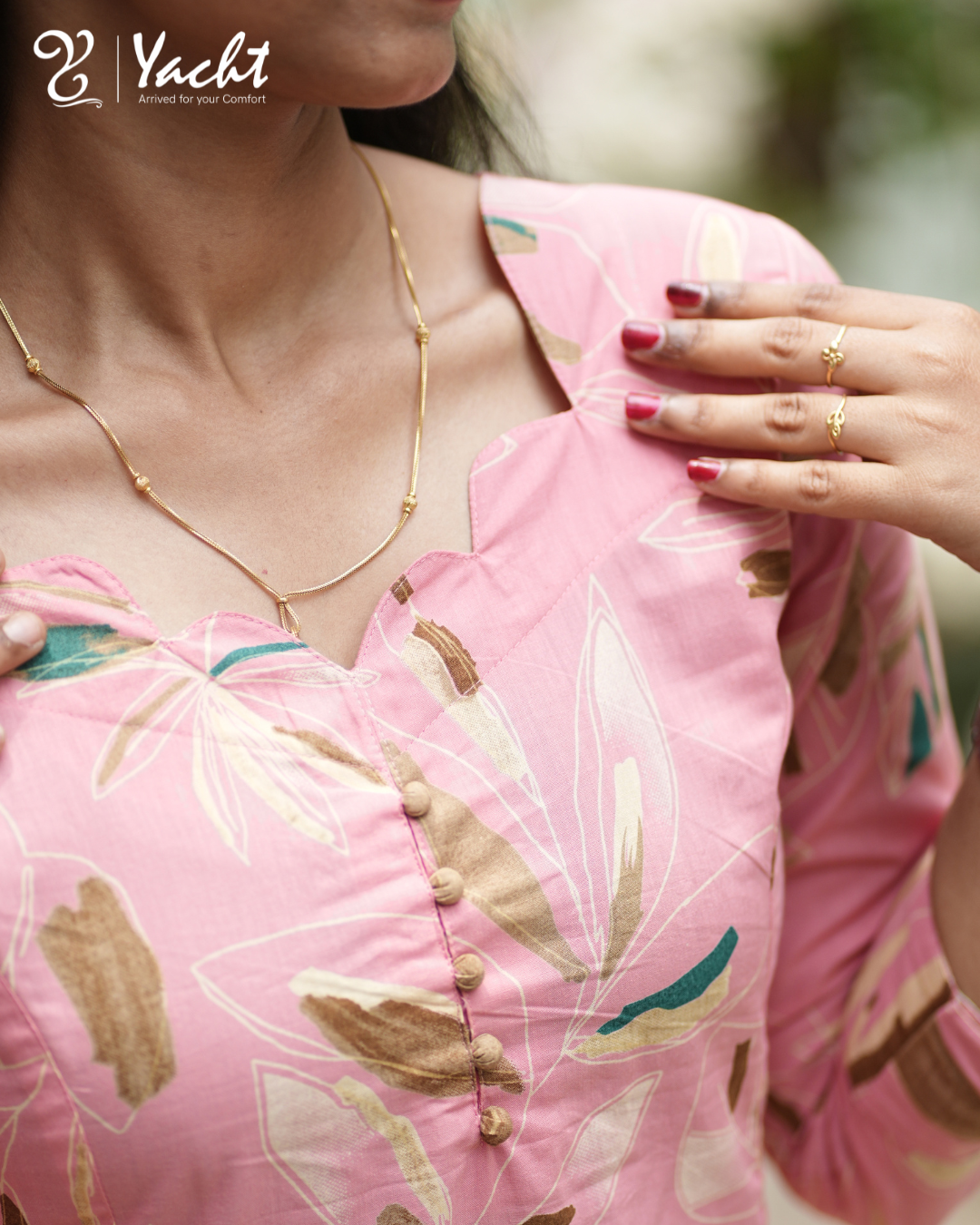 ✨ Blush Petal Grace Kurti