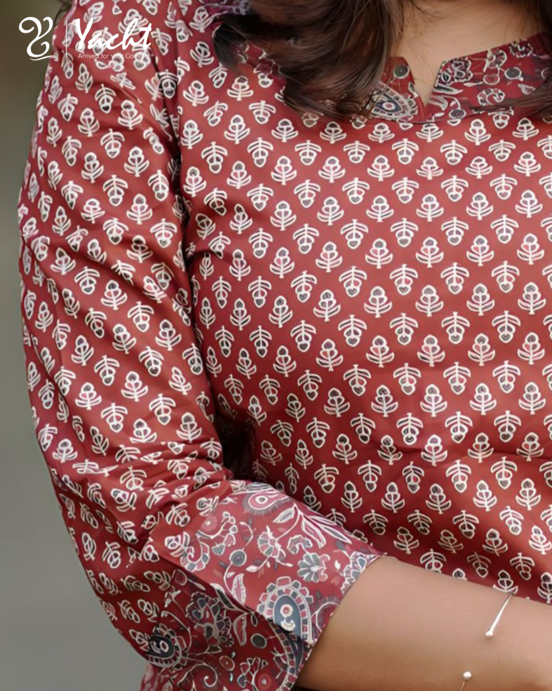 ✨ Ruby Blossom Elegance Kurti