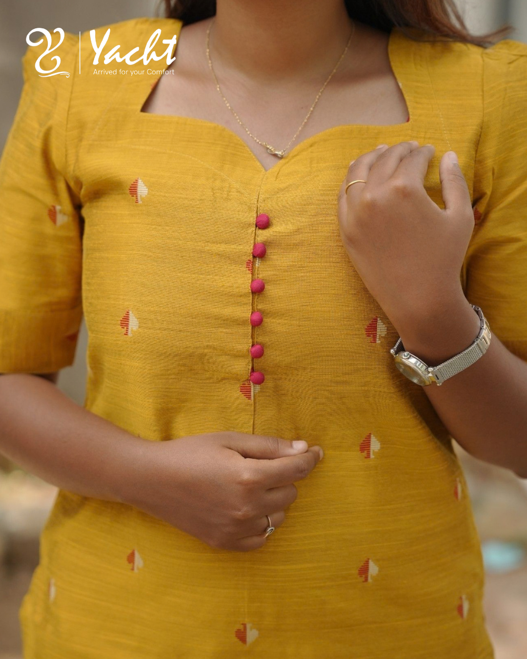 ✨ Mustard Raw Silk Straight Kurti