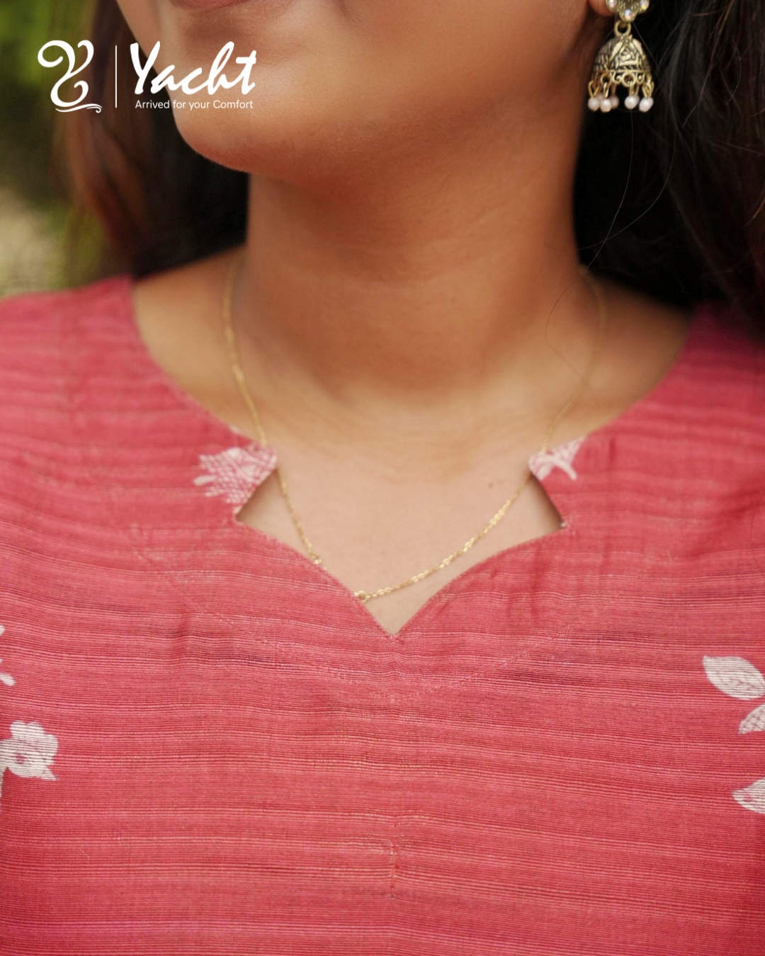 Brick Red Kalamkari Silk Kurta Set
