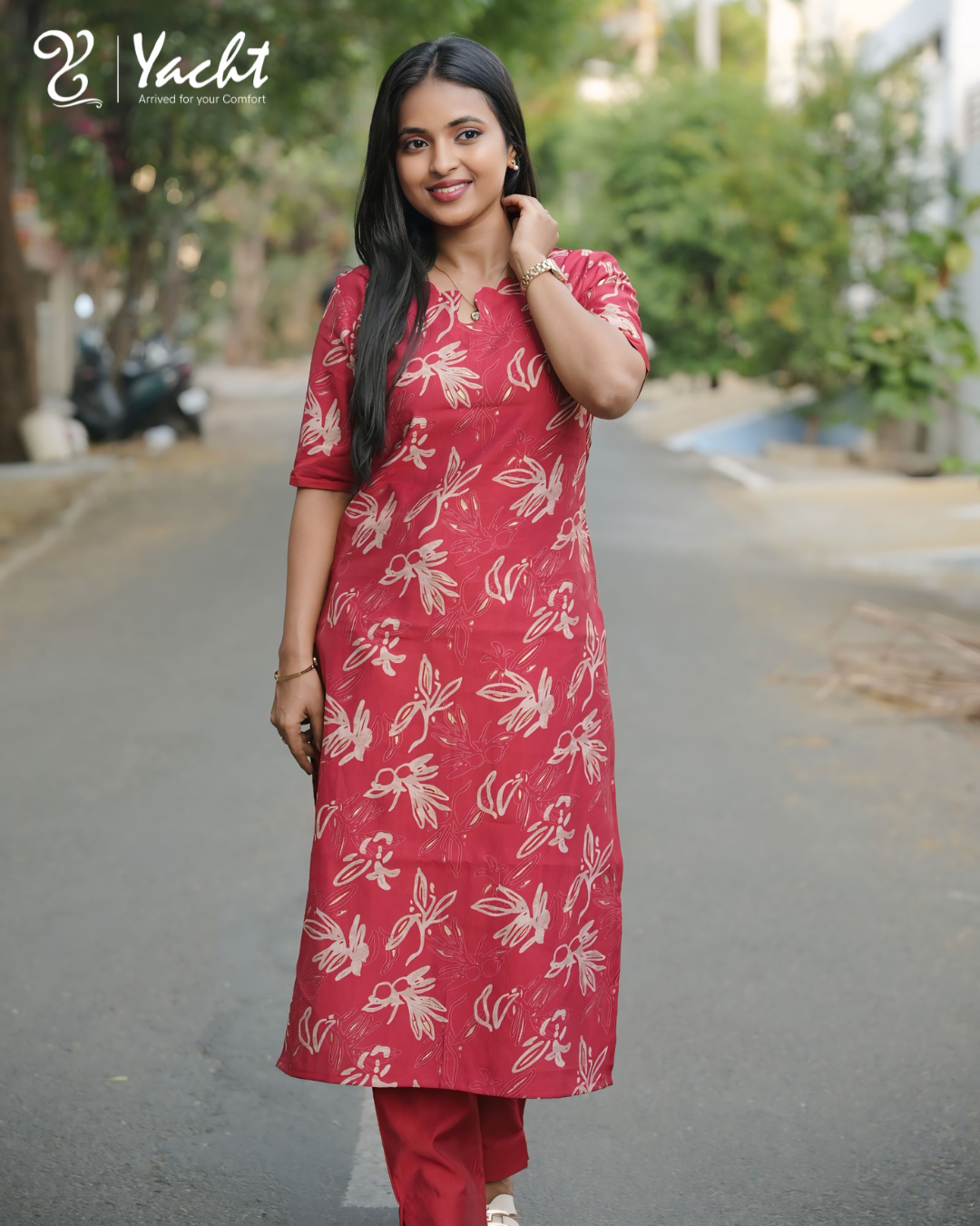 ✨Rose Petal Harmony Kurti