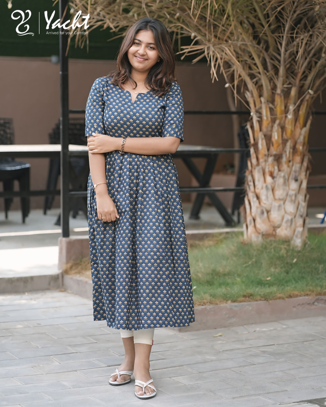 ✨Midnight Bloom Anarkali Kurti