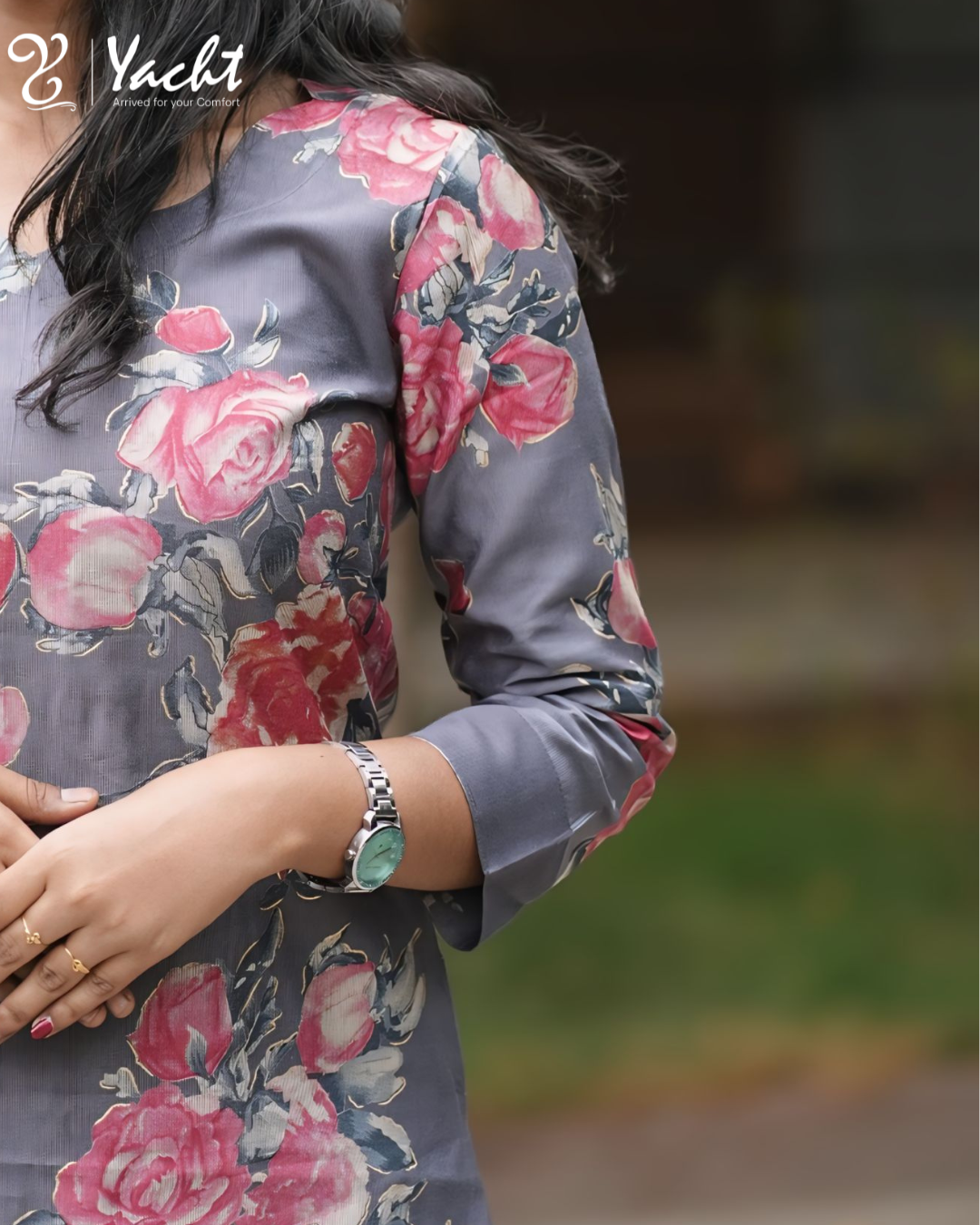 ✨Rose Mist Elegance Kurti