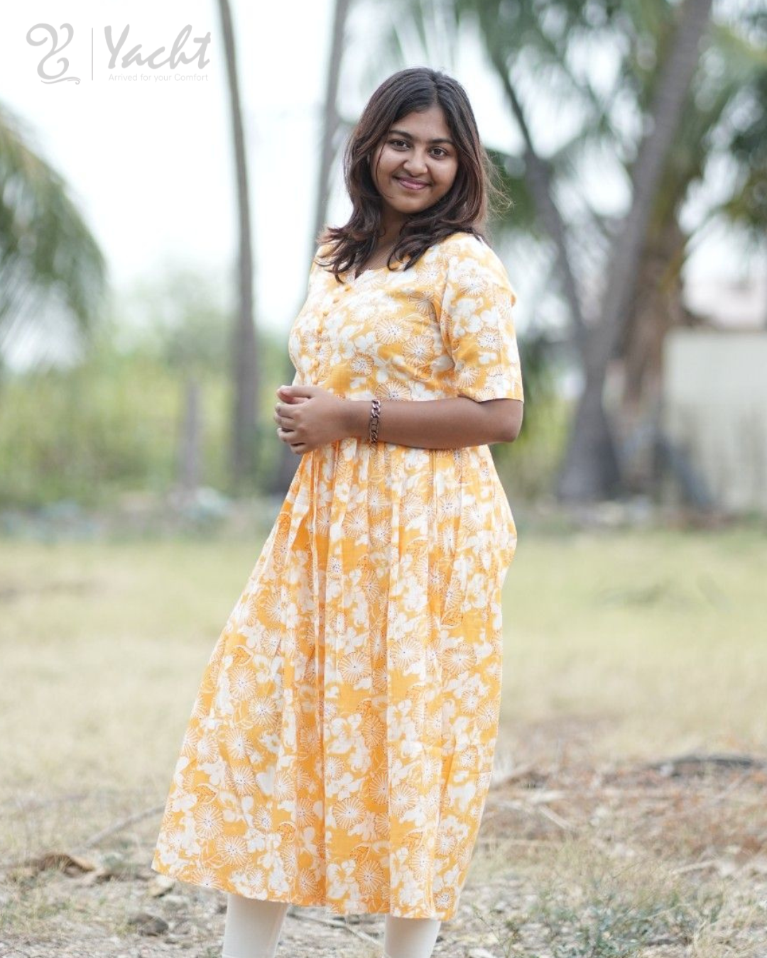 ✨ Sunlit Blossom Anarkali Kurti