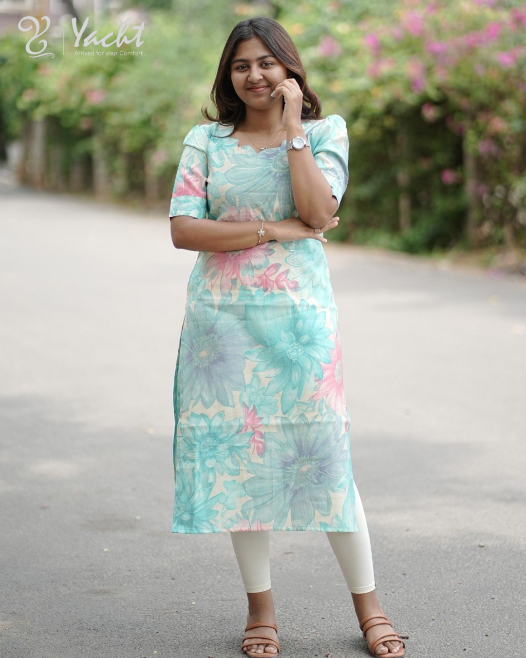 ✨ Mint Blossom Elegance Kurti