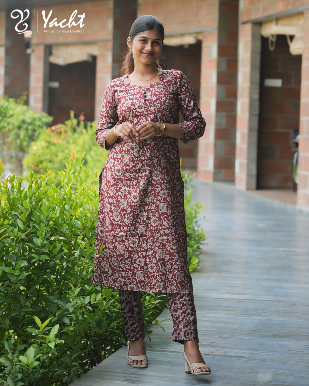 ❤️“Ruby Blossom Straight Kurti Set”