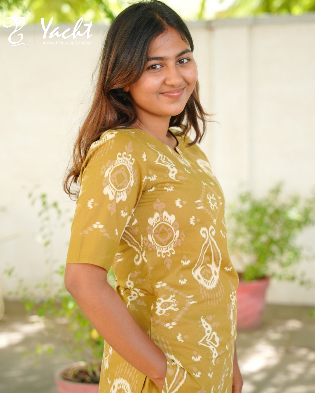 🌼 Mustard Muse – Printed 2-Piece Set