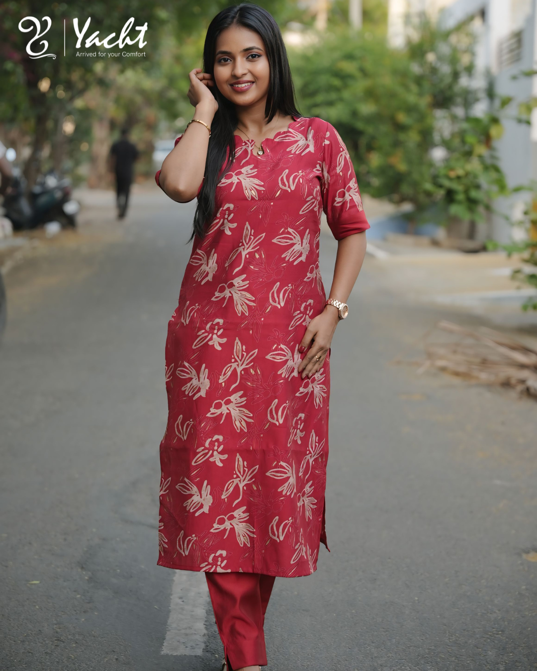 ✨Rose Petal Harmony Kurti