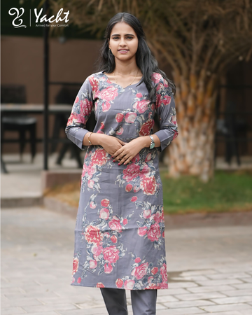 ✨Rose Mist Elegance Kurti