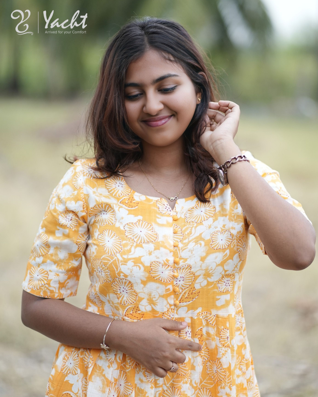 ✨ Sunlit Blossom Anarkali Kurti