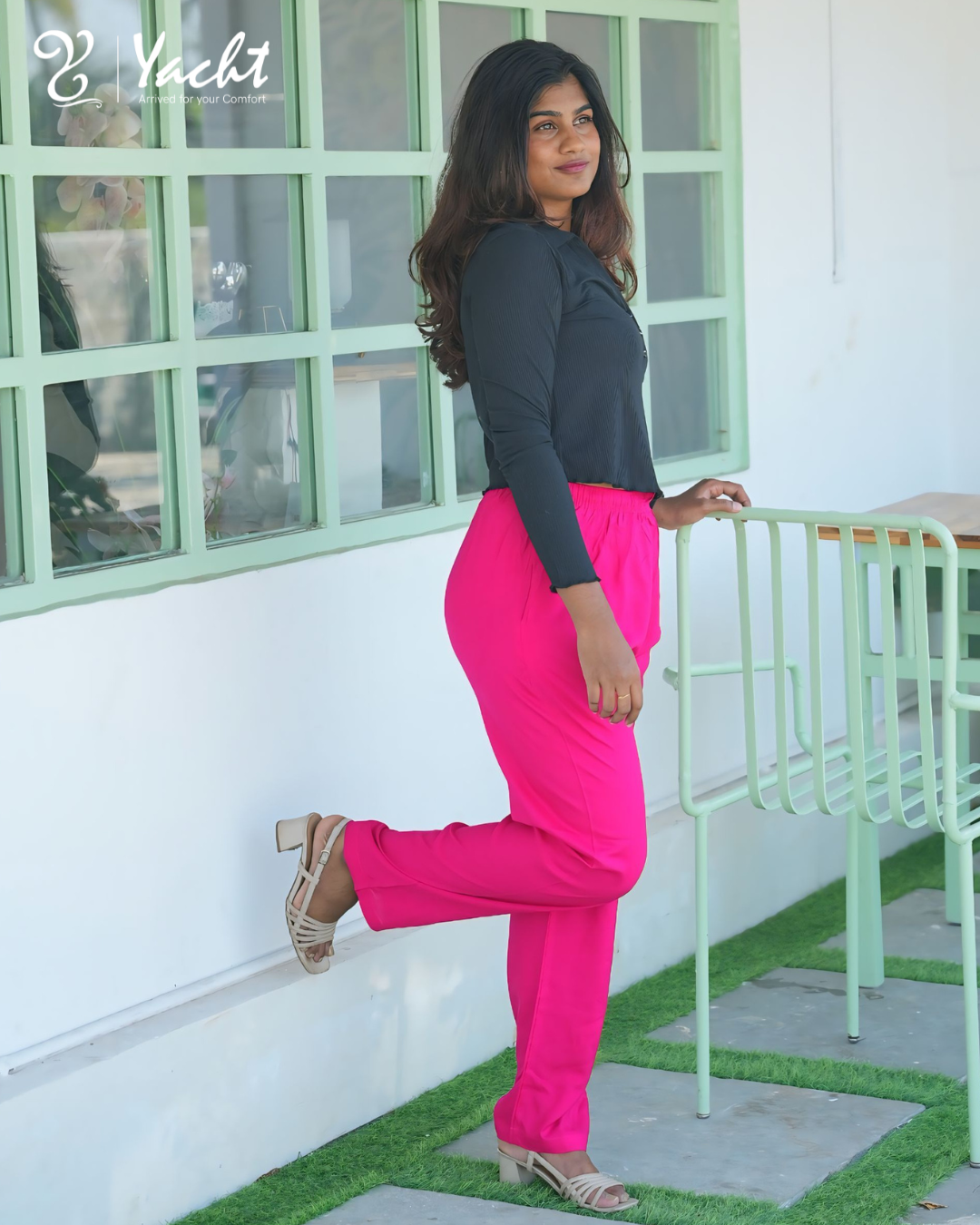 💖Fuchsia Pink Straight Pants