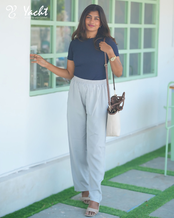 🤍 Silver Ease Straight Pants