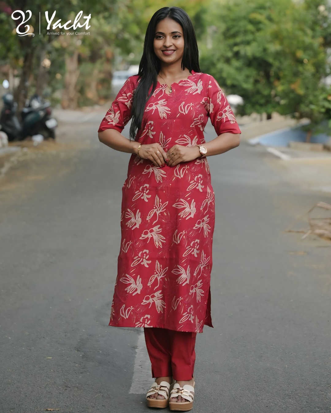 ✨Rose Petal Harmony Kurti