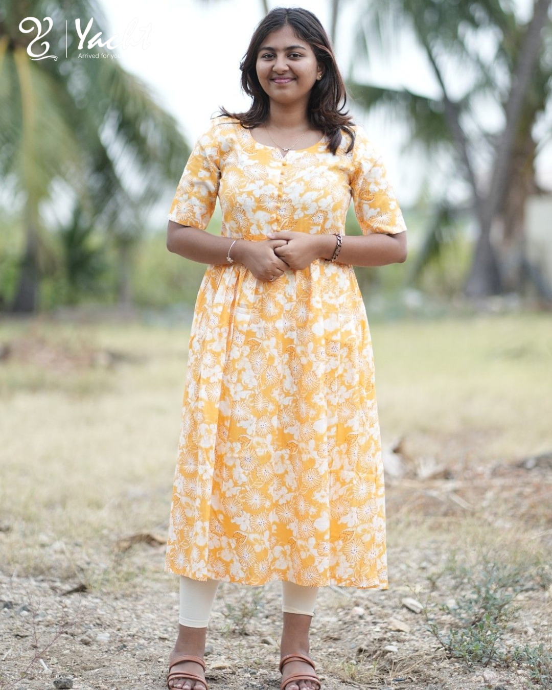 ✨ Sunlit Blossom Anarkali Kurti