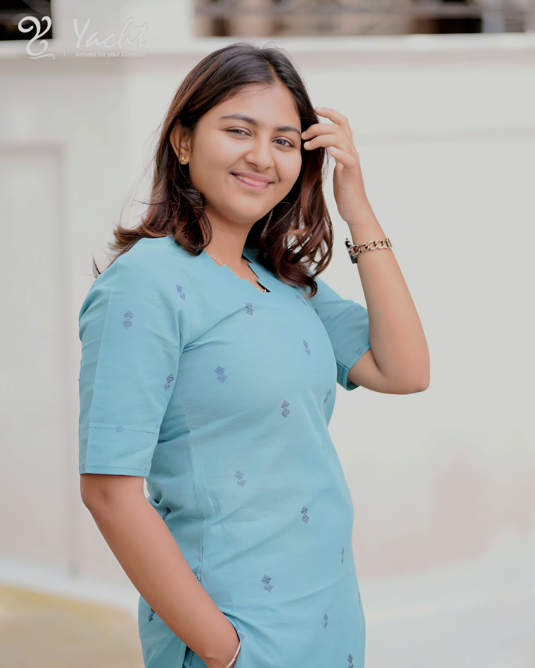 ✨ Aqua Serenity Kurti Set ✨