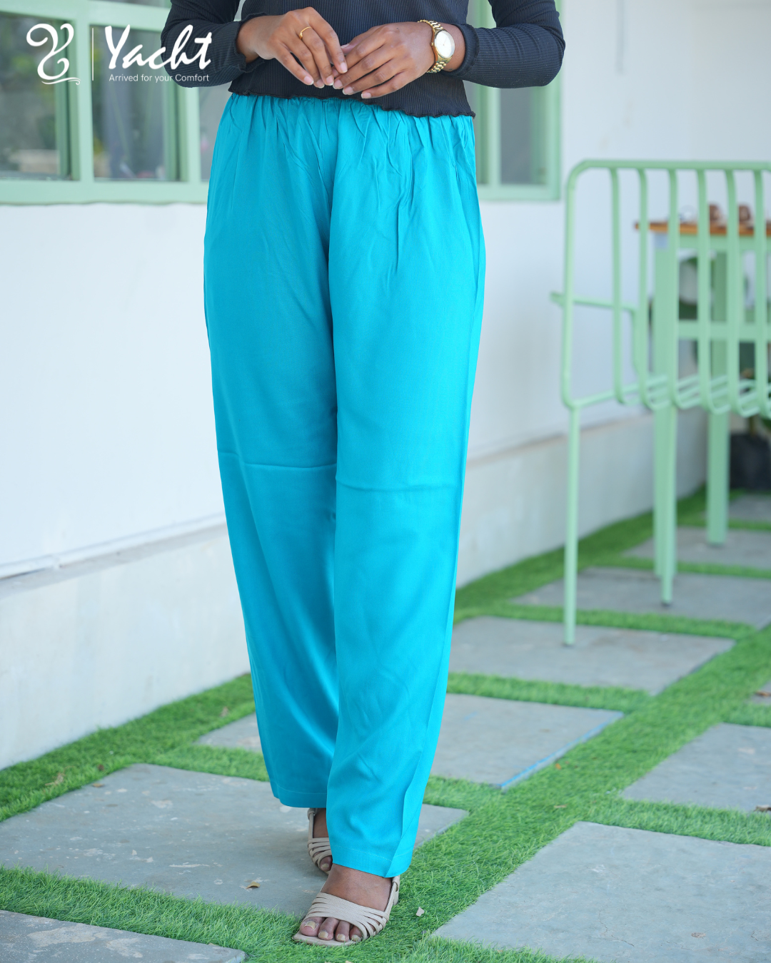 💙 Turquoise Blue Straight Pants