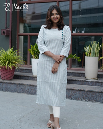 ✨ Silver Line Serenity Kurti
