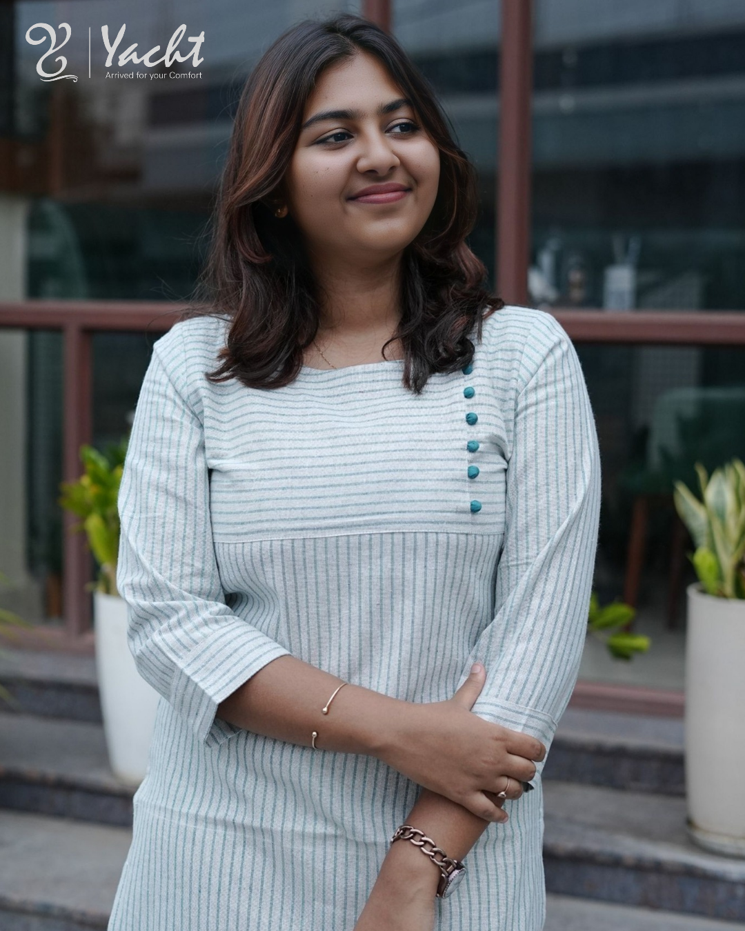 ✨ Silver Line Serenity Kurti