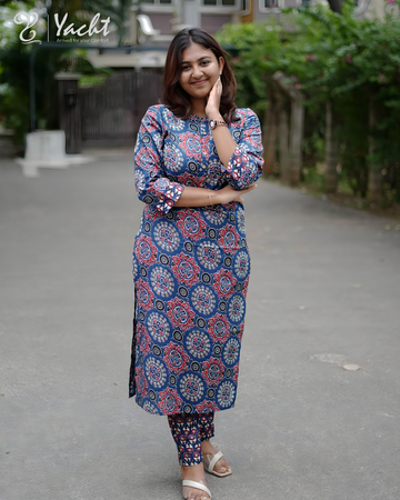 ✨ Royal Mosaic Co-ord Kurti Set