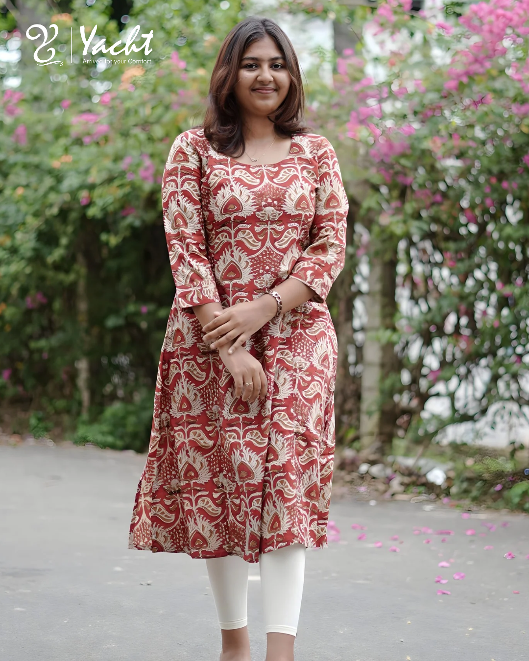 ✨ Rustic Bloom Flare Kurti