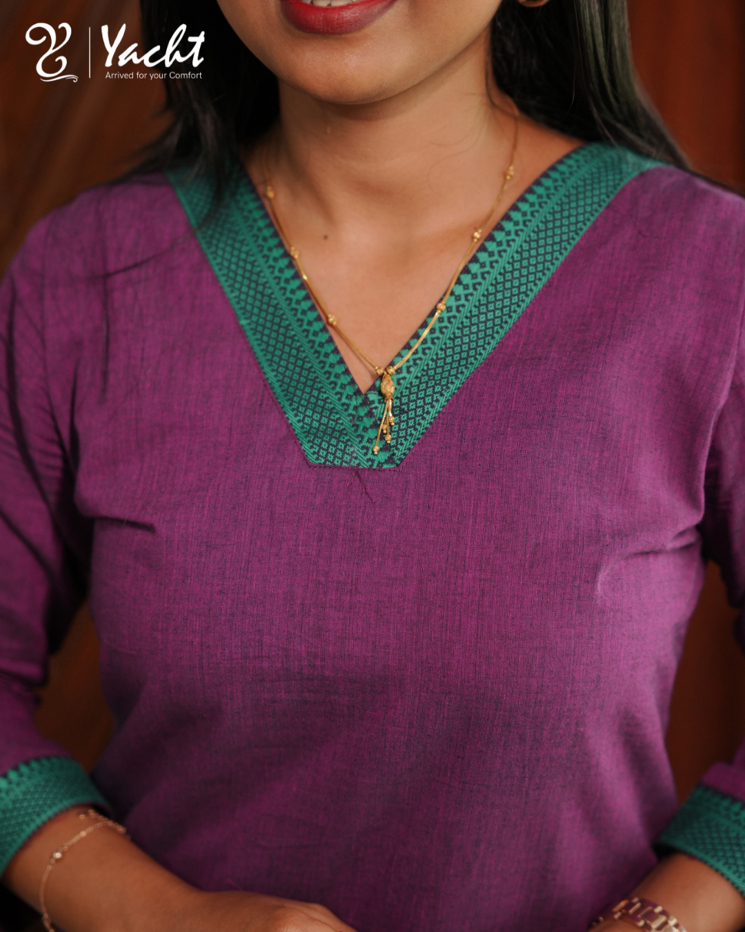 🌿Royal Plum Grace Kurti