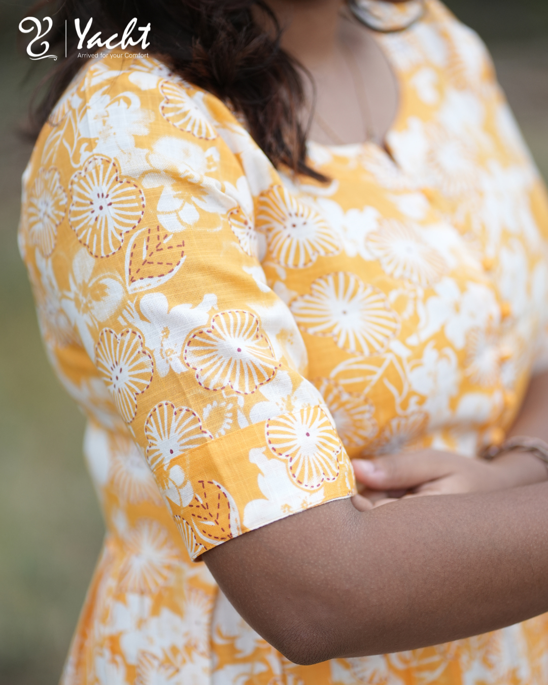 ✨ Sunlit Blossom Anarkali Kurti