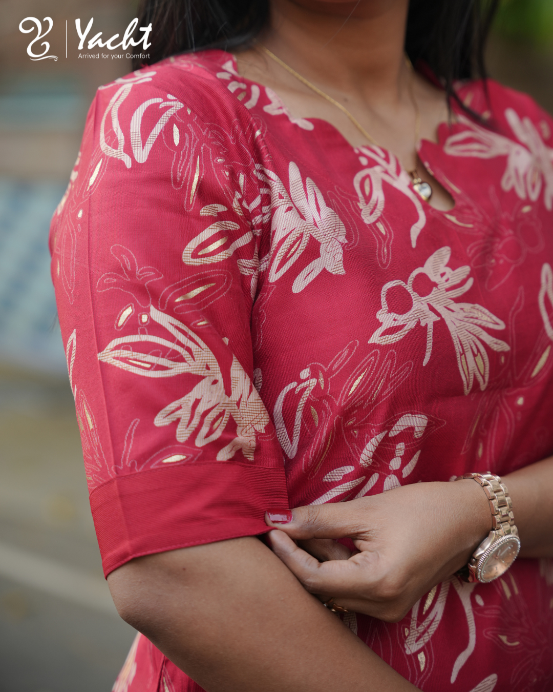 ✨Rose Petal Harmony Kurti