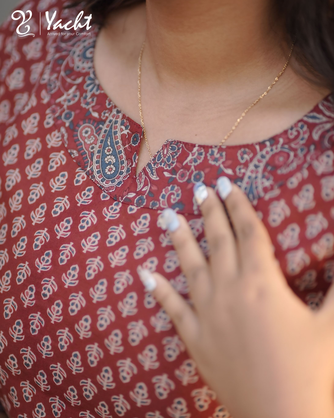 ✨ Ruby Blossom Elegance Kurti