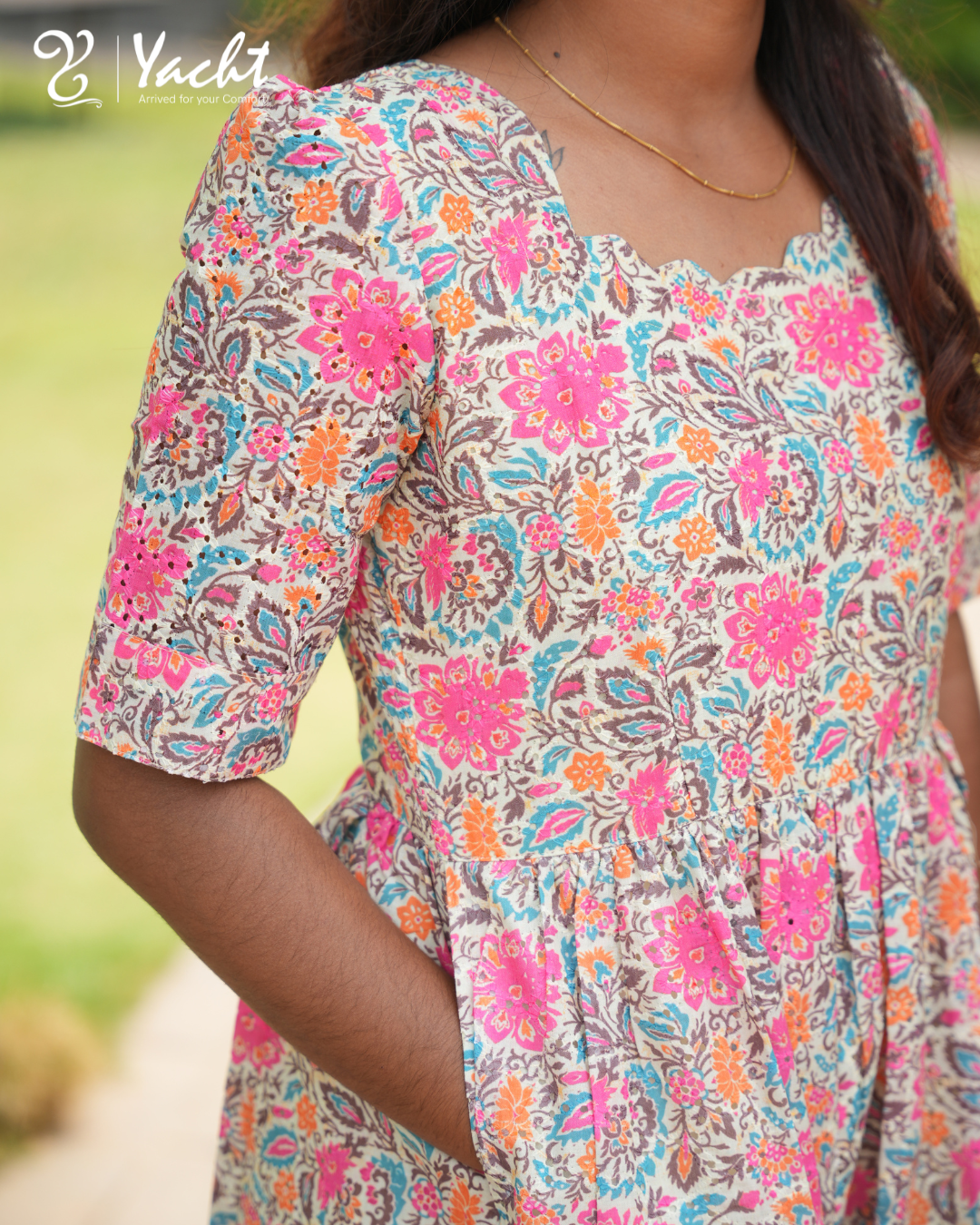 🌸“Blossom Meadow Flared Kurti”