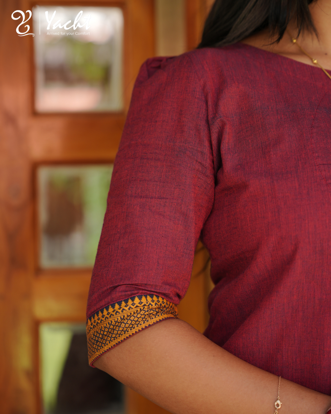 ✨Classic Straight-Cut Kurti with Ethnic Yoke Design