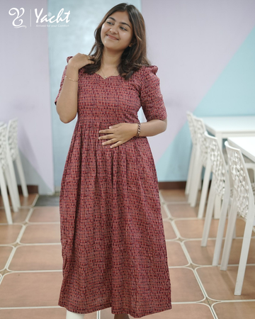 ✨ Ruby Weave Flare Kurti