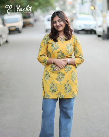 🌼  Sunshine Mandala Comfort Kurti
