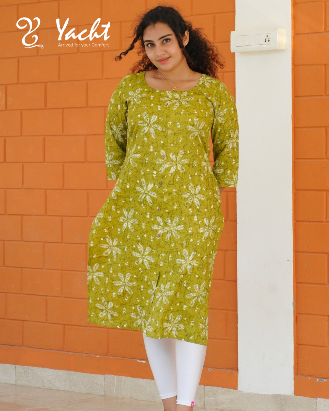 🌺Greenish Blossom Charm Kurti
